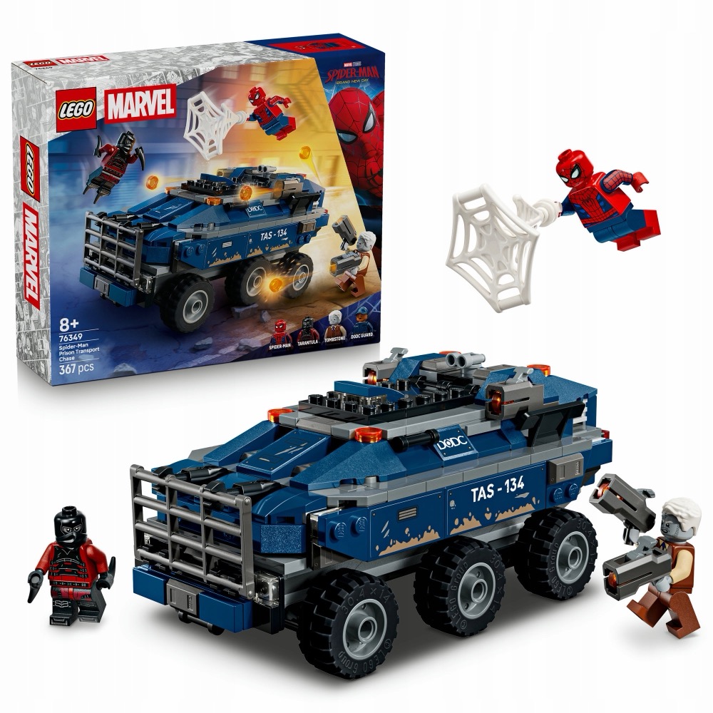 LEGO Marvel 76349 Spider-Man i pościg za więźniarką — oryginalny zestaw klocków LEGO