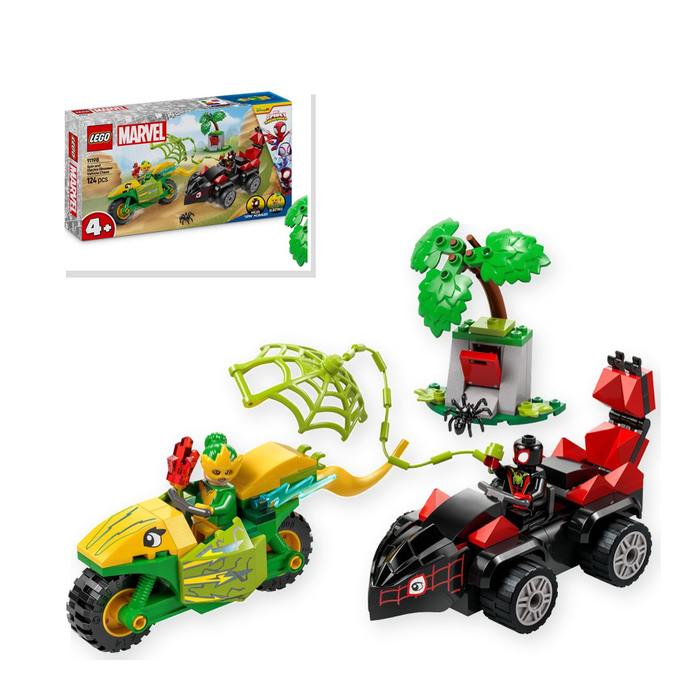 LEGO Marvel Spidey 11198 Pościg Spina za Electro w dinopojeździe