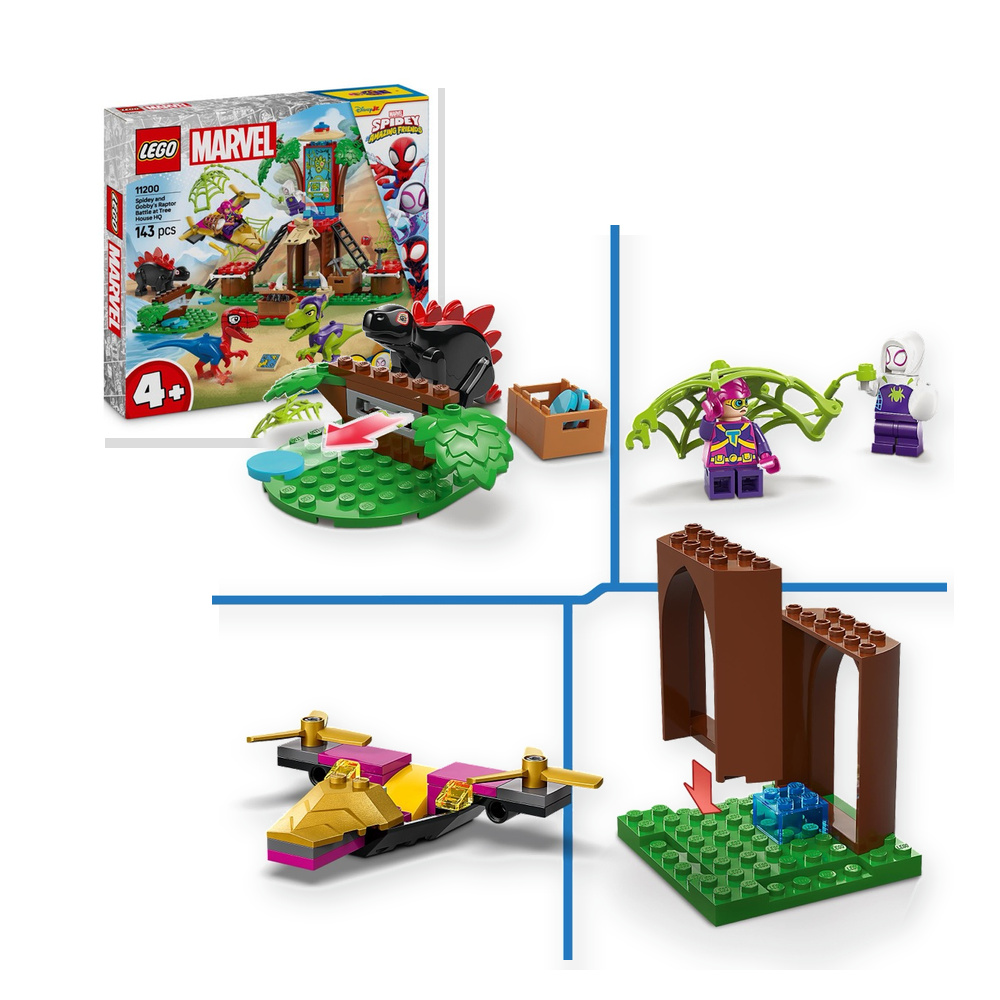 LEGO Marvel Spidey Bitwa Spidey'ego i Gobby'ego przy domku na drzewie 11200