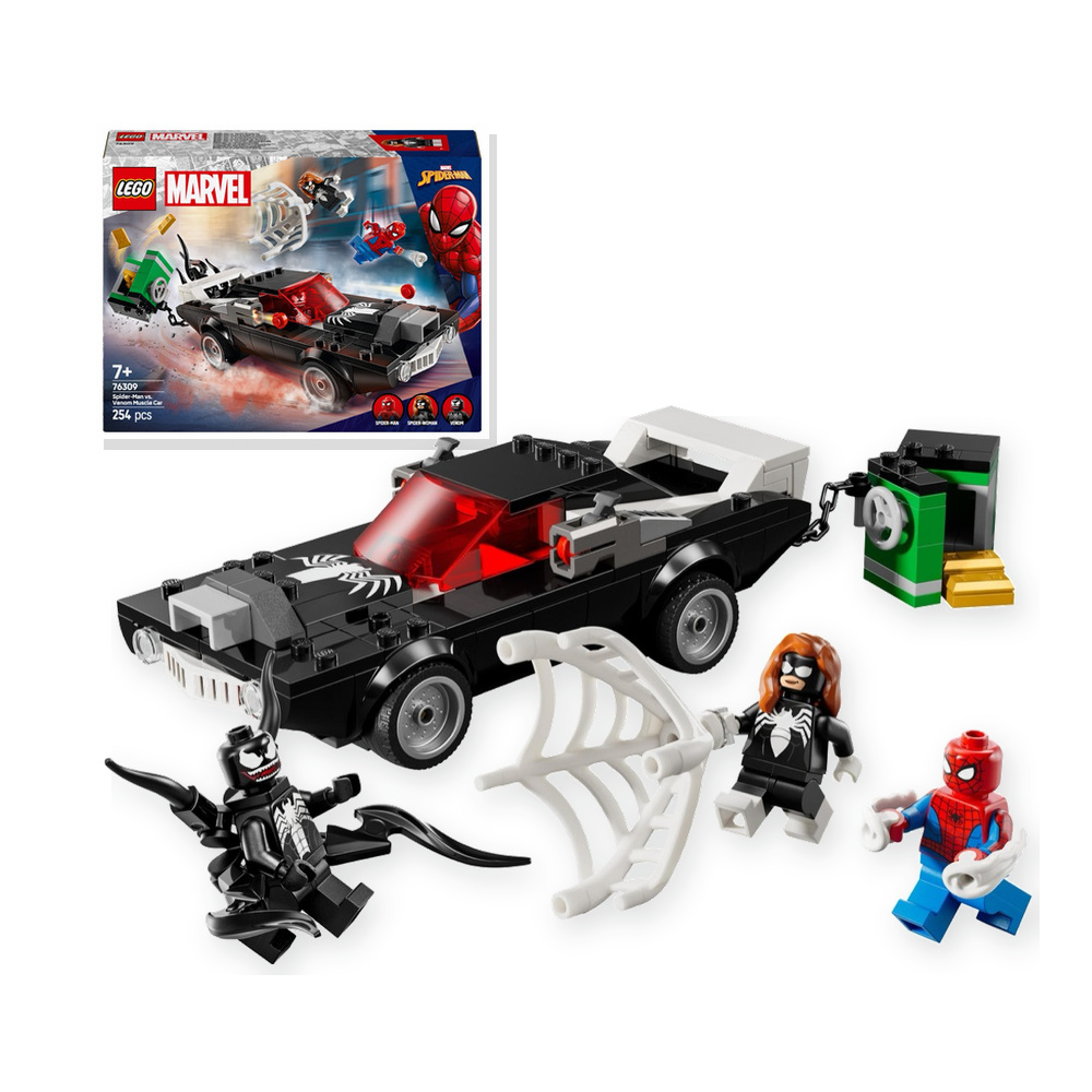 LEGO MARVEL SUPER HEROES Spider-Man kontra muscle car Venoma 76309