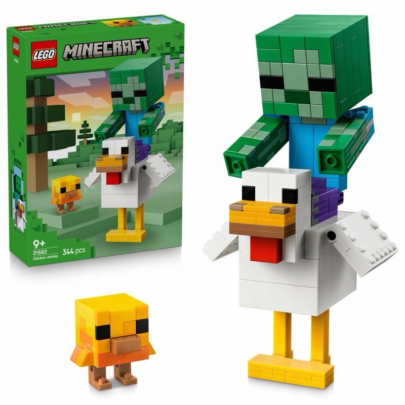LEGO Minecraft 21582 Kurza Dżokejka — oryginalny zestaw klocków LEGO