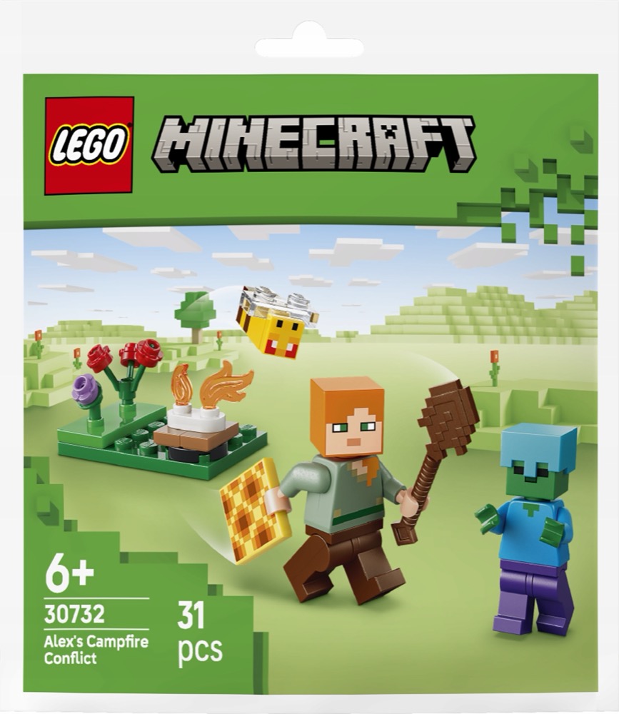 LEGO Minecraft Potyczka Alex przy ognisku 30732 — oryginalny zestaw klocków LEGO