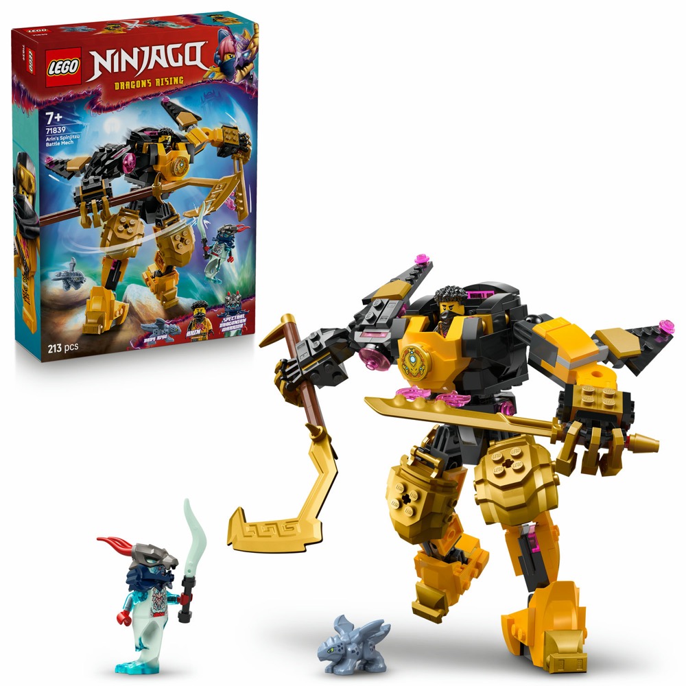 LEGO NINJAGO 71839 Arin i robot bojowy Spinjitzu — oryginalny zestaw klocków LEGO