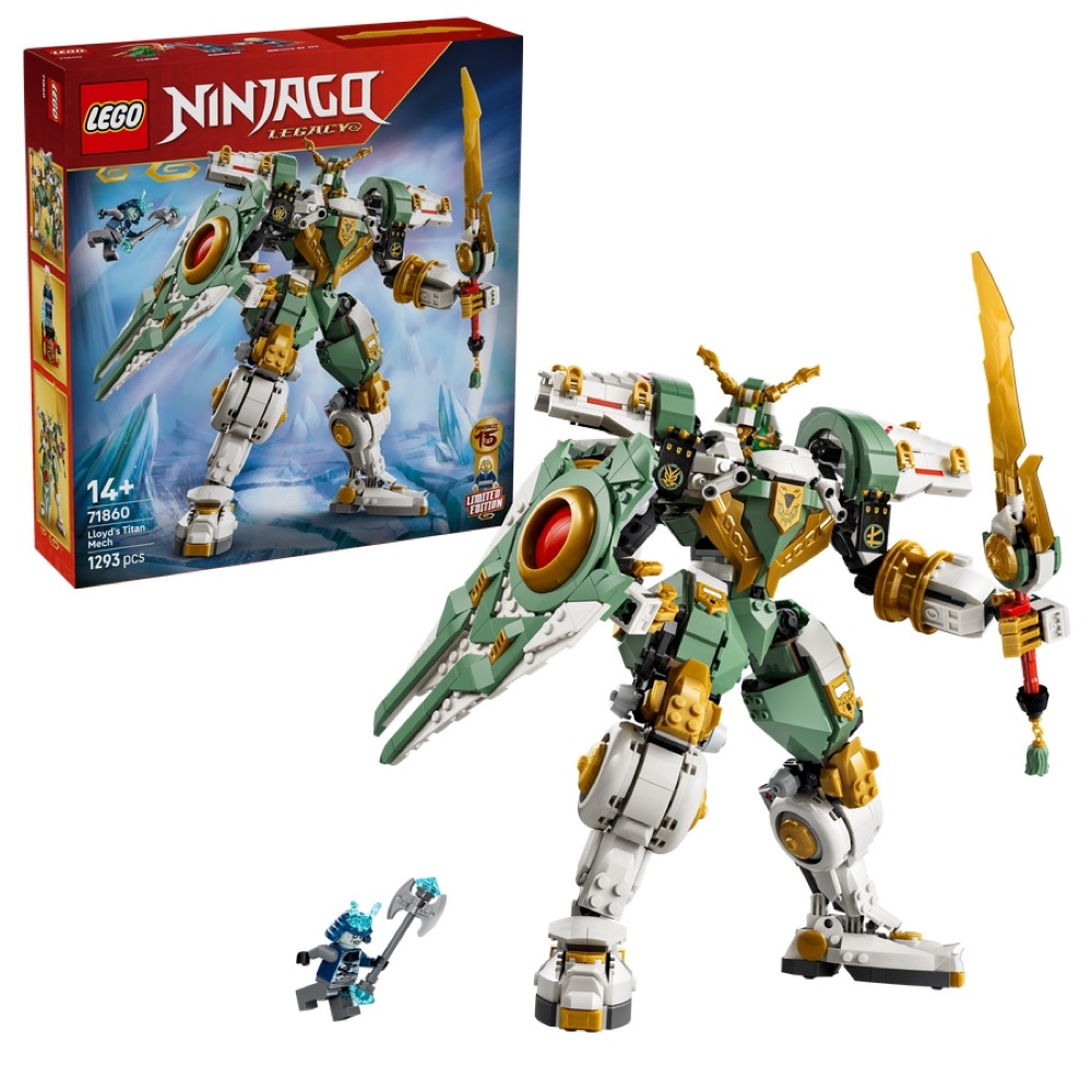 LEGO NINJAGO 71860 Tytanowy Robot Lloyda: 15 lat NINJAGO — oryginalny zestaw klocków LEGO
