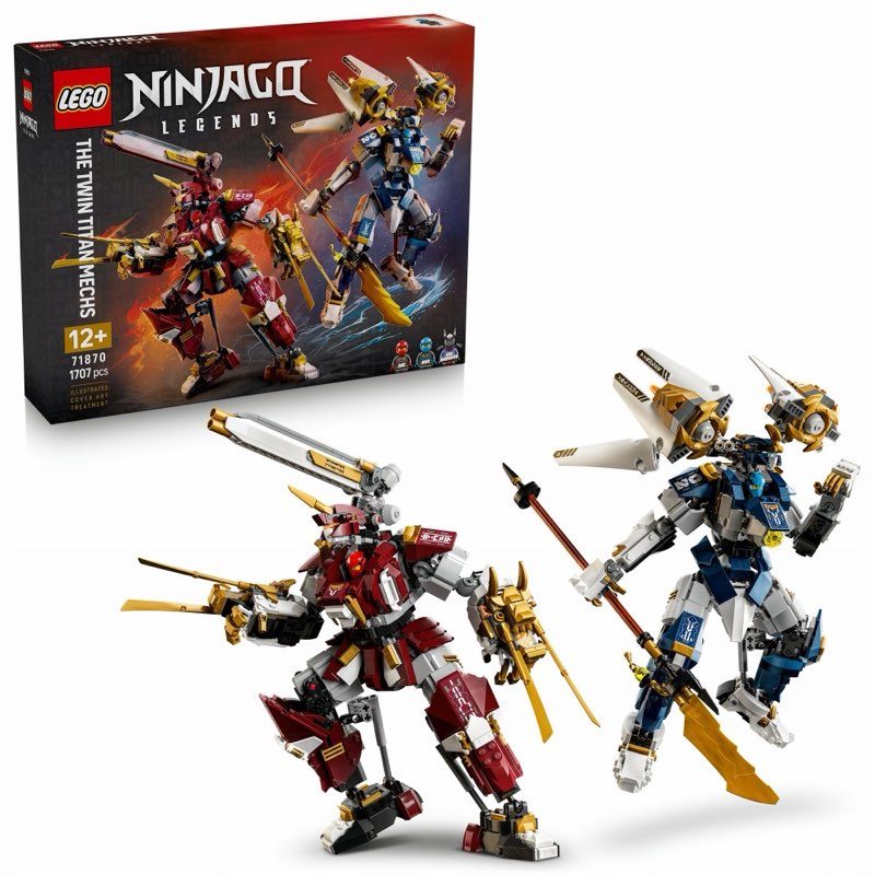 LEGO NINJAGO 71870 Tytanowe roboty — oryginalny zestaw klocków LEGO