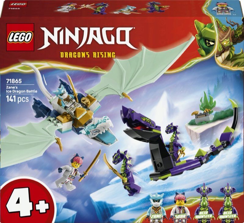 LEGO NINJAGO Bitwa lodowego smoka Zane'a 71865 — oryginalny zestaw klocków LEGO
