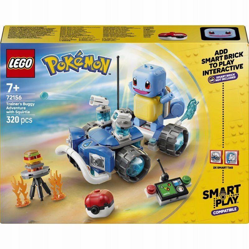 LEGO Pokemon 72156 SP: Przygoda Trenera ze Squirtle i pojazdem terenowym — oryginalny zestaw klocków LEGO