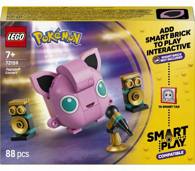 LEGO Pokemon 72159 SMART Play: Jigglypuff i koncert — oryginalny zestaw klocków LEGO