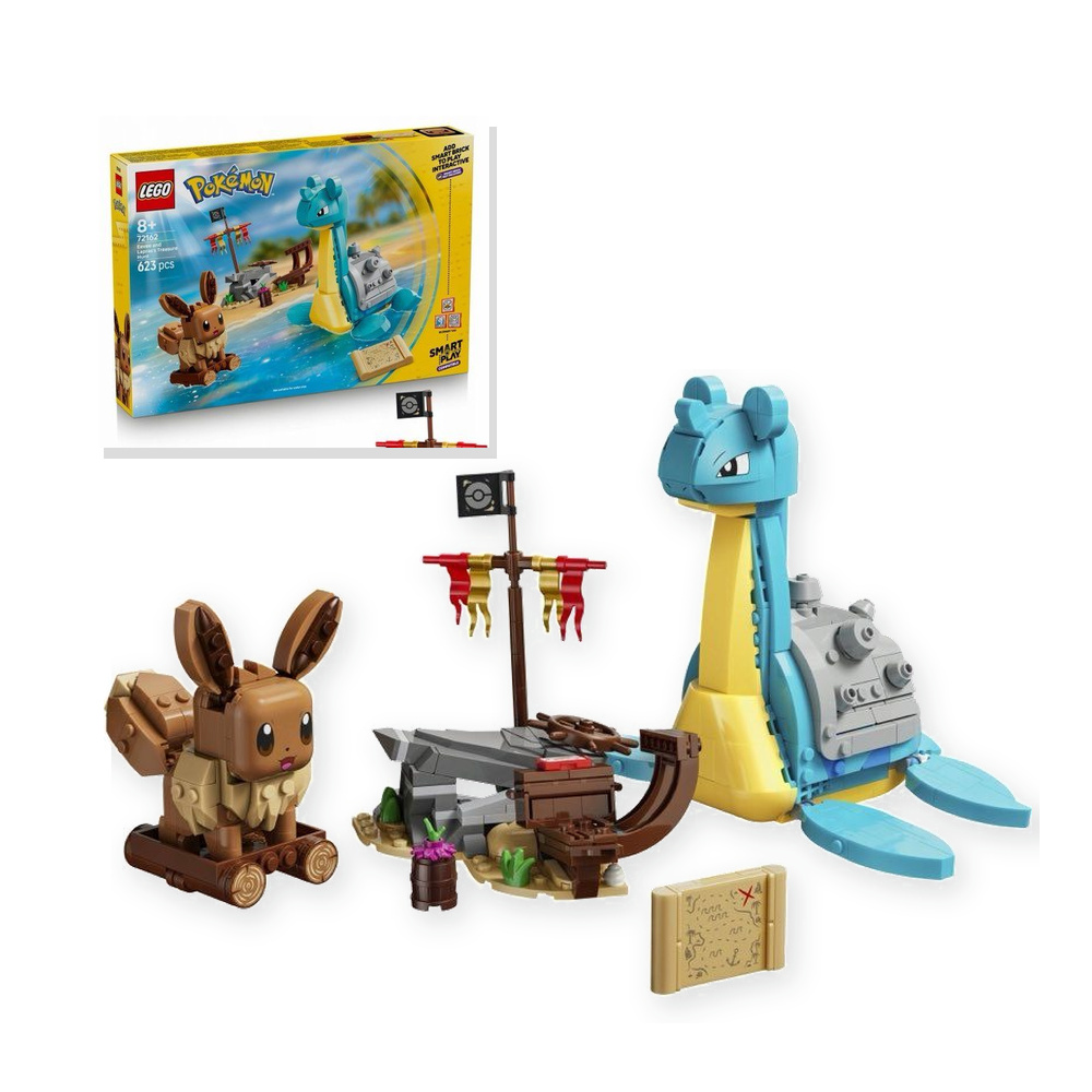 LEGO Pokemon 72162 SMART Play: Eevee i Lapras - poszukiwanie skarbów