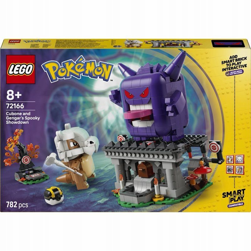 LEGO Pokemon 72166 SMART Play: Cubone i Gengar - upiorne starcie — oryginalny zestaw klocków LEGO