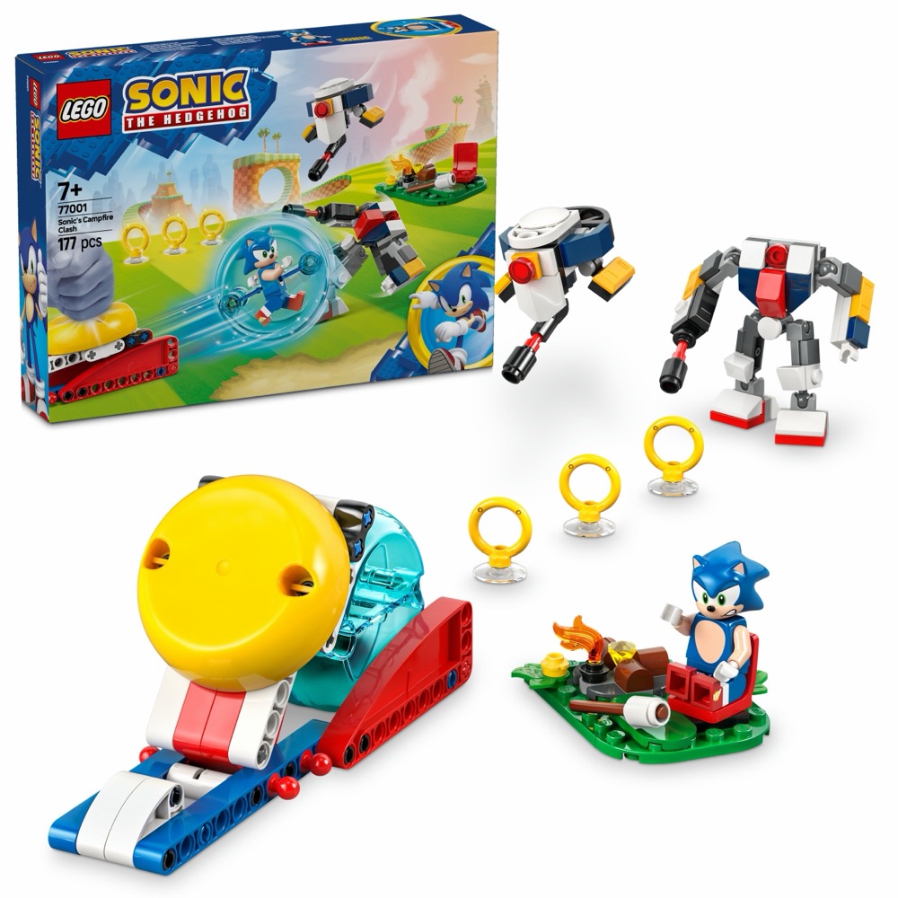 LEGO Sonic The Hedgehog 77001 Sonic i pojedynek przy ognisku — oryginalny zestaw klocków LEGO