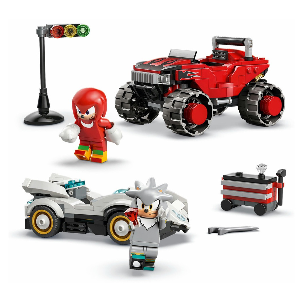LEGO Sonic the Hedgehog 77118 Silver i samochód kontra Knuckles i monster