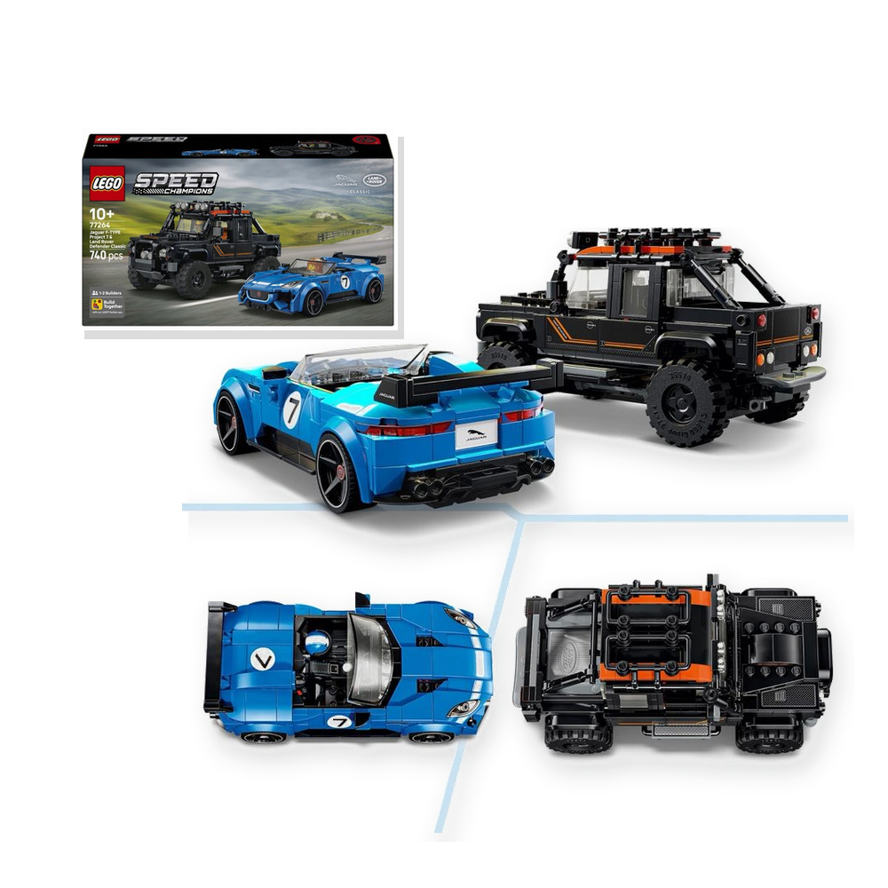 LEGO Speed Champions 77264 Jaguar Project 7 i Land Rover Defender