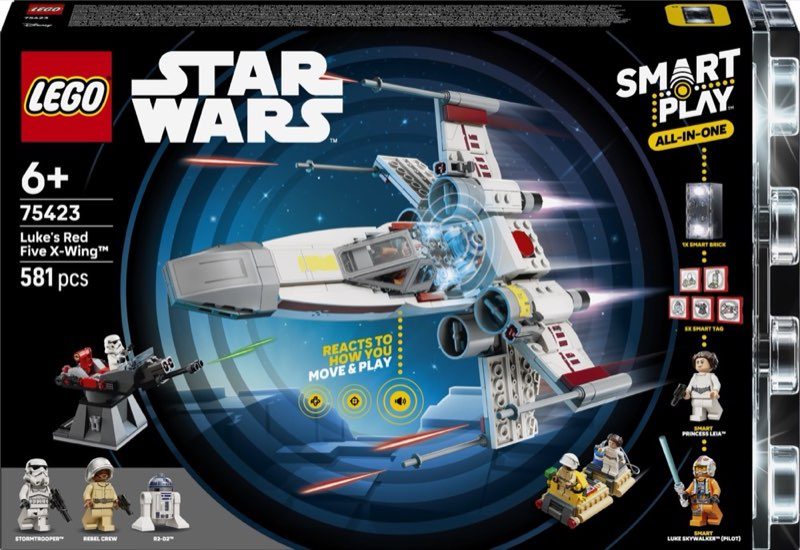 LEGO Star Wars 75423 Smart Play X-Wing Czerwona Piątka Luke'a — oryginalny zestaw klocków LEGO
