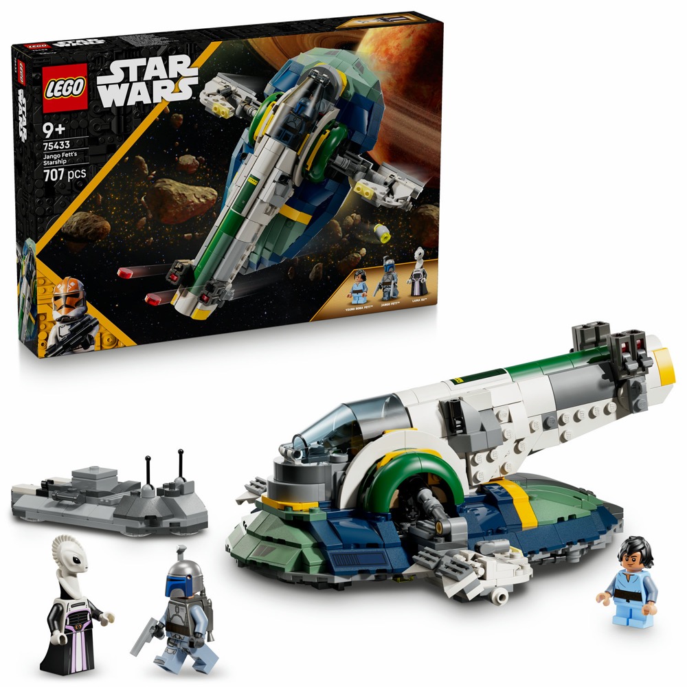 LEGO Star Wars 75433 Jango Fett i jego statek kosmiczny — oryginalny zestaw klocków LEGO
