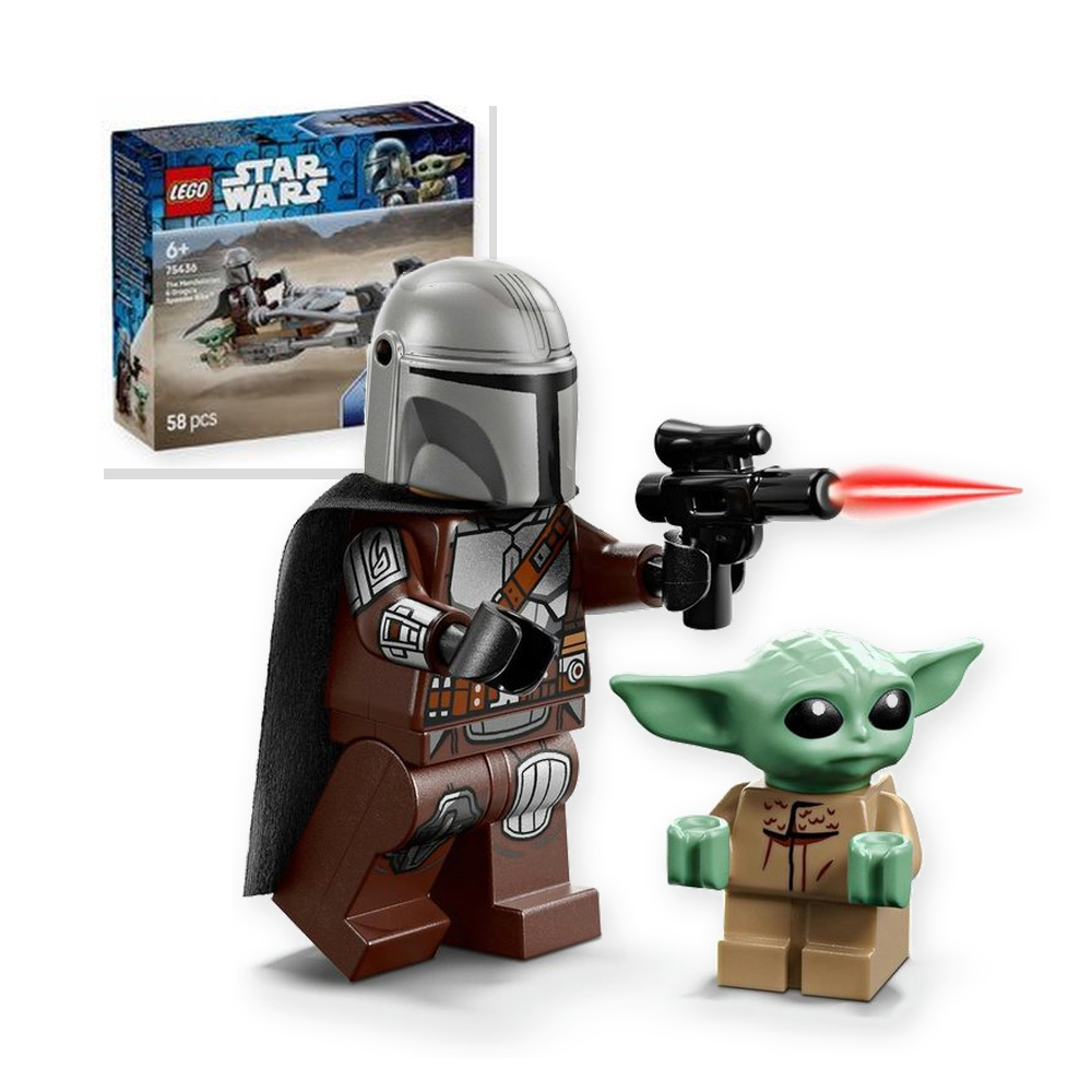 LEGO Star Wars 75436 Mandalorian i Grogu na śmigaczu