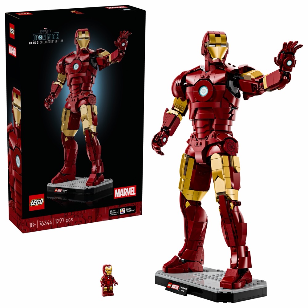 LEGO Super Heroes 76344 Iron Man Mark 3 edycja kolekcjonerska — oryginalny zestaw klocków LEGO