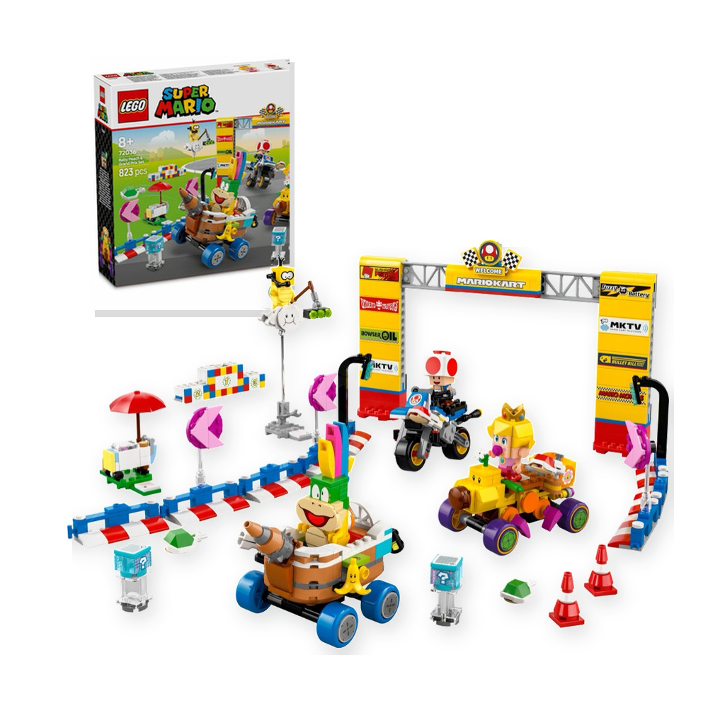 LEGO Super Mario 72036 Mario Kart Zestaw Baby Peach i Grand Prix