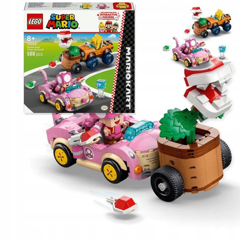 LEGO Super Mario: Mario Kart - Piranha Plant i pogoń za ulepszeniami 72044 — oryginalny zestaw klocków LEGO