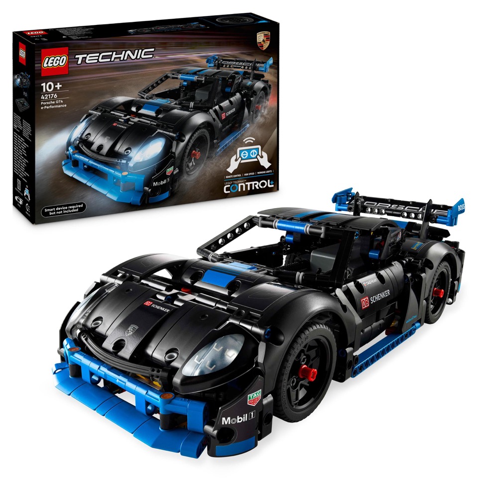 LEGO Technic 42176 Samochód wyścigowy Porsche GT4 e-Performance — oryginalny zestaw klocków LEGO