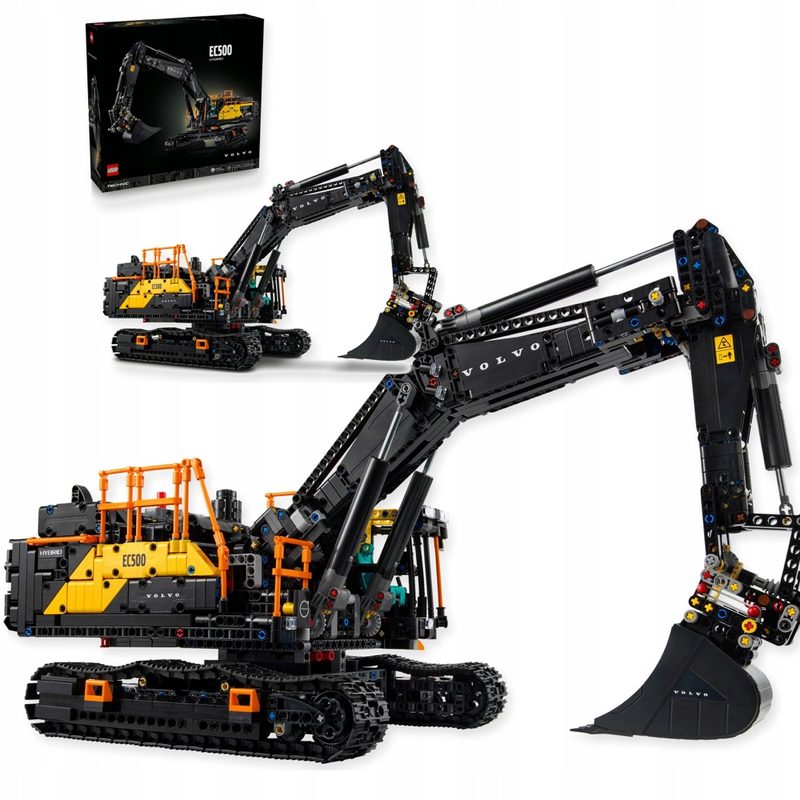 LEGO Technic 42215 Klocki Volvo EC500 Hybrydowa koparka — oryginalny zestaw klocków LEGO