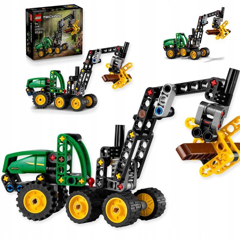 LEGO Technic 42218 Harwester kołowy John Deere 1470H — oryginalny zestaw klocków LEGO
