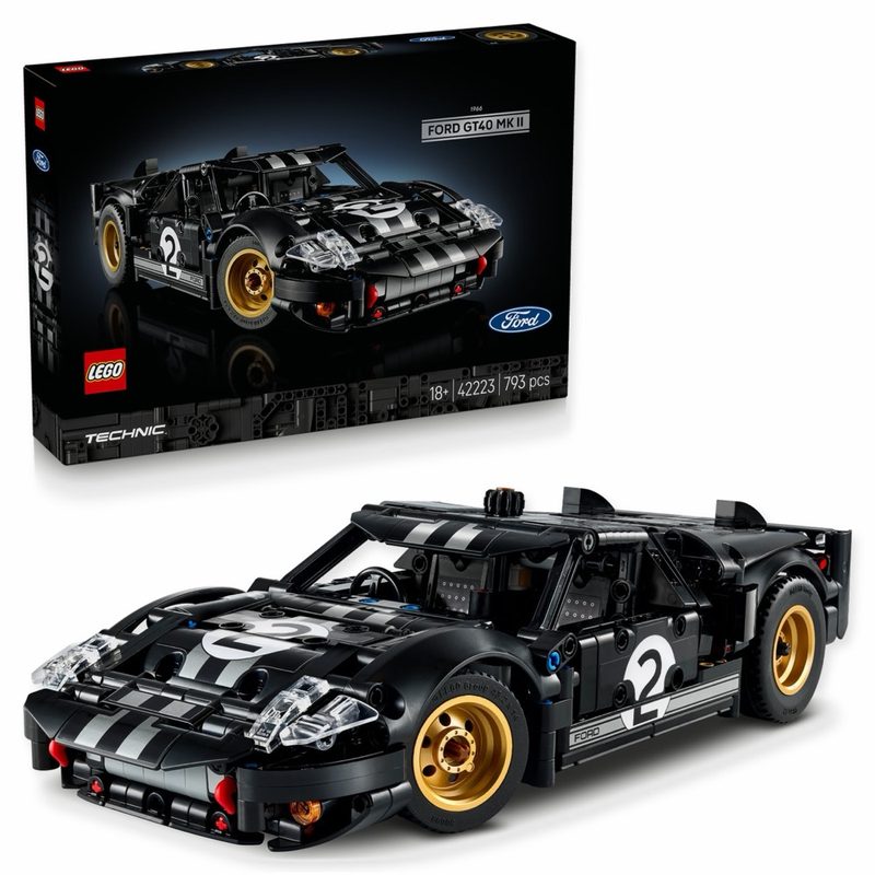 LEGO Technic 42223 Samochód wyścigowy 1966 Ford GT40 MKII — oryginalny zestaw klocków LEGO
