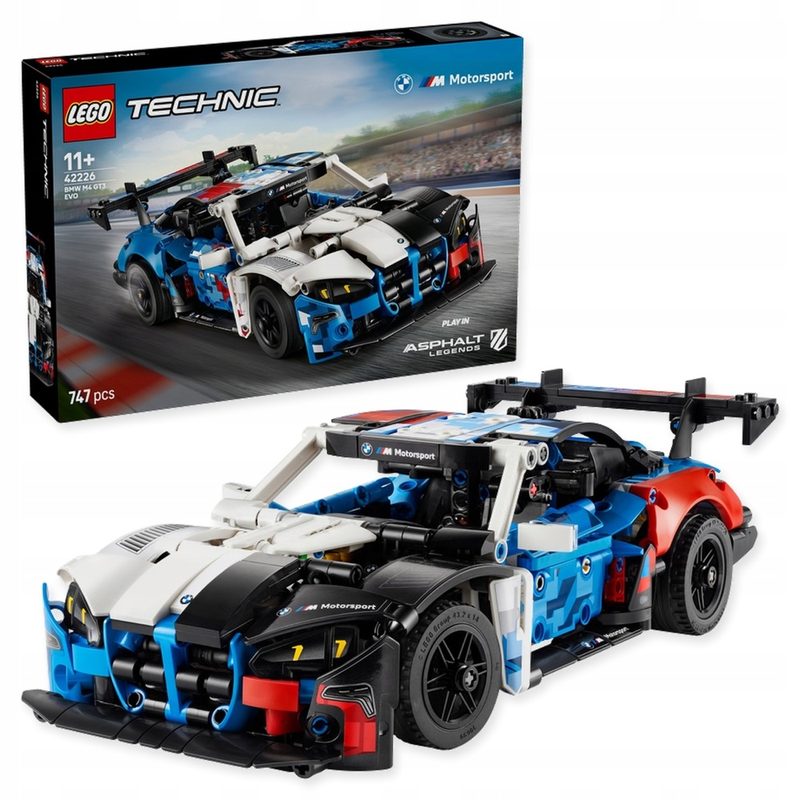 LEGO Technic 42226 Samochód wyścigowy BMW M4 GT3 EVO — oryginalny zestaw klocków LEGO