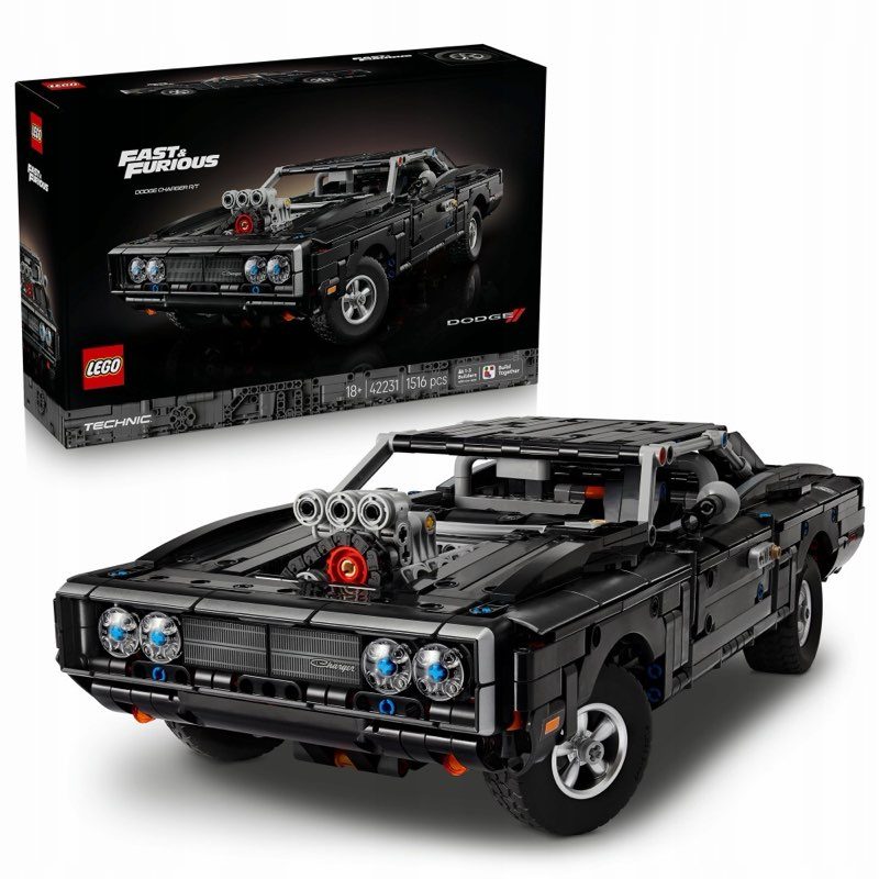 LEGO Technic 42231 Dodge Charger R/T Szybcy i wściekli — oryginalny zestaw klocków LEGO