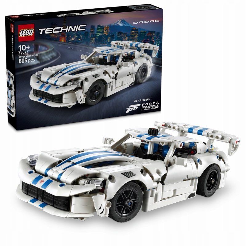 LEGO Technic 42234 Samochód sportowy Dodge Viper GTS-R — oryginalny zestaw klocków LEGO