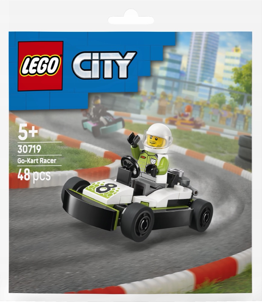 Mały zestaw klocków LEGO City 30719 Gokart wyścigowy — oryginalny zestaw klocków LEGO