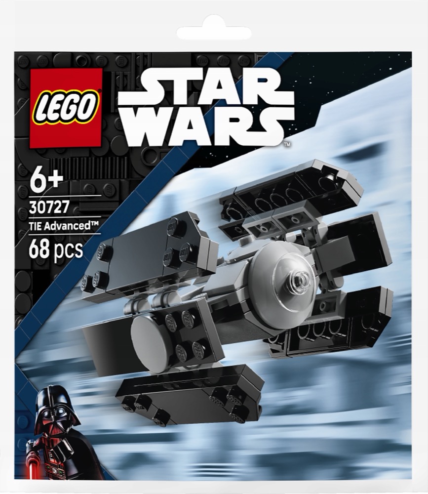 Mały zestaw klocków LEGO Star Wars 30727 Minimodel TIE Advanced — oryginalny zestaw klocków LEGO