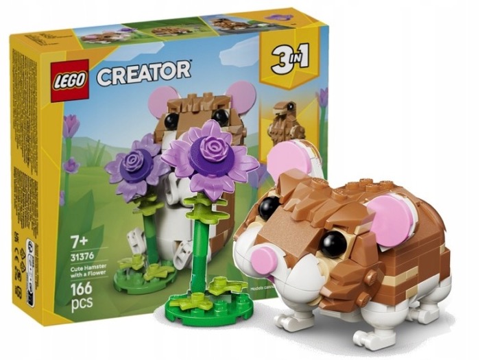 Lego Creator 3w1 Chomik z Kwiatkiem Jeż Orzeł Zestaw Klocków 7+
