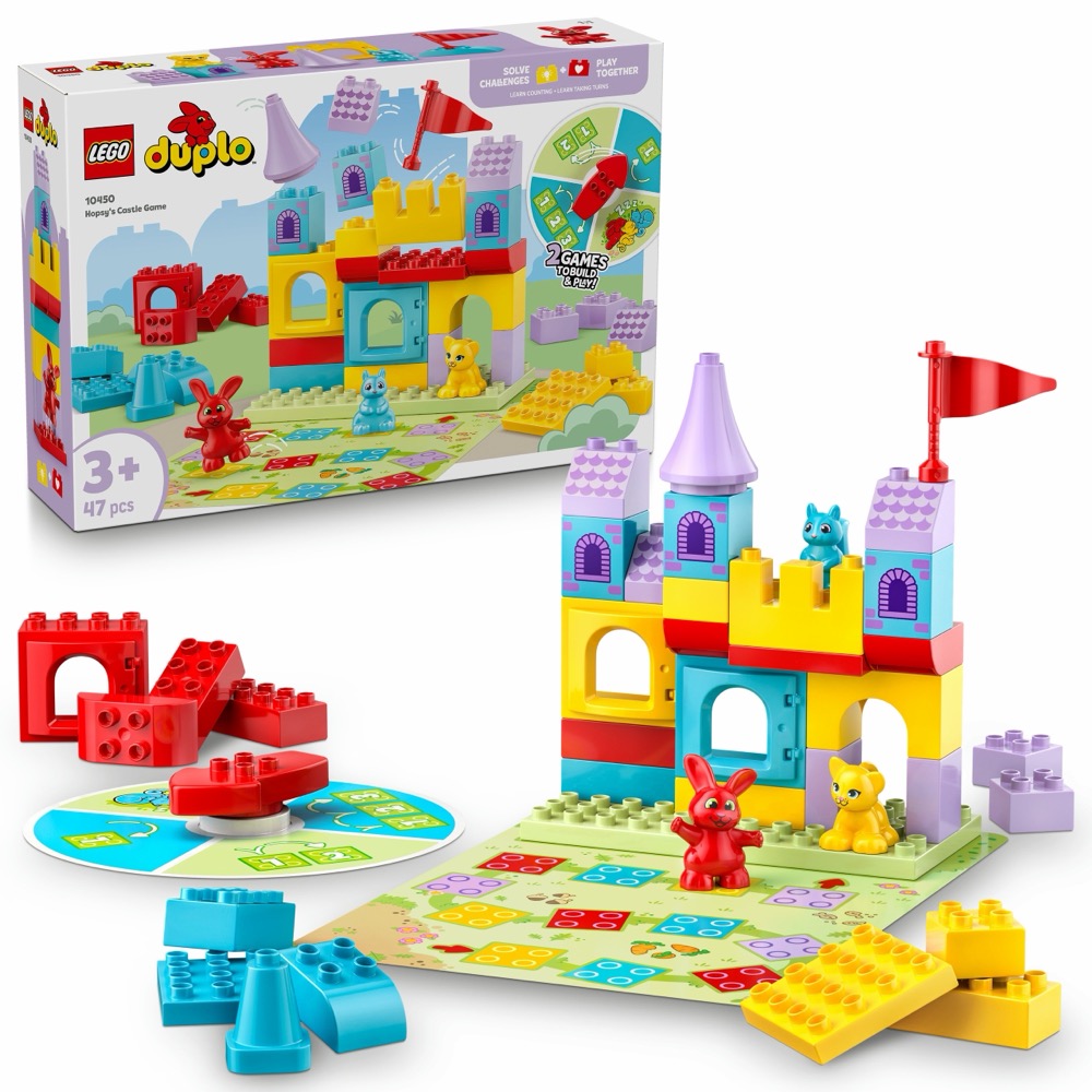 Zestaw klocków edukacyjnych LEGO DUPLO 10450 gra i zamek — oryginalny zestaw klocków LEGO