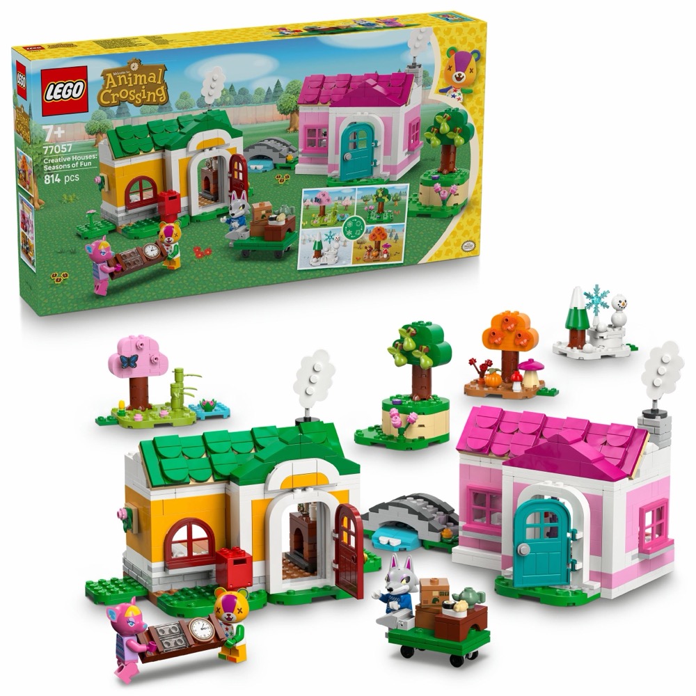 Zestaw klocków LEGO Animal Crossing: kreatywne domy - pory zabawy — oryginalny zestaw klocków LEGO