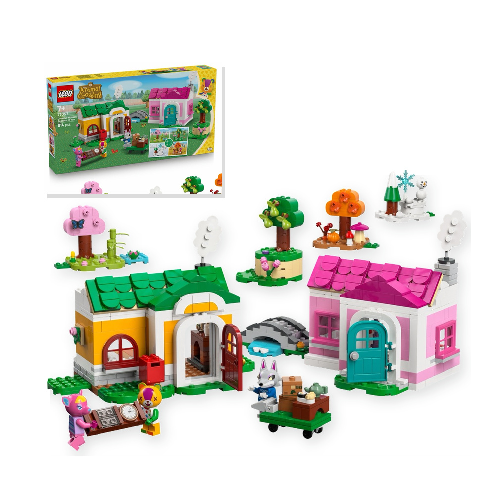 Zestaw klocków LEGO Animal Crossing: kreatywne domy - pory zabawy