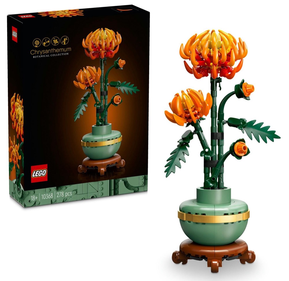 Zestaw klocków LEGO Botanicals Chryzantema 278 elementów — oryginalny zestaw klocków LEGO