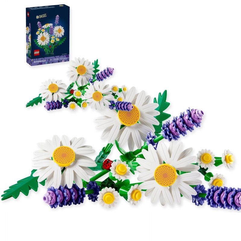 Zestaw klocków LEGO botanicals stokrotki 133 elementy — oryginalny zestaw klocków LEGO