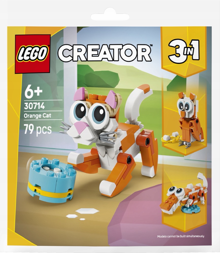 Zestaw klocków LEGO Creator Rudy kot 3w1 79 elementów — oryginalny zestaw klocków LEGO