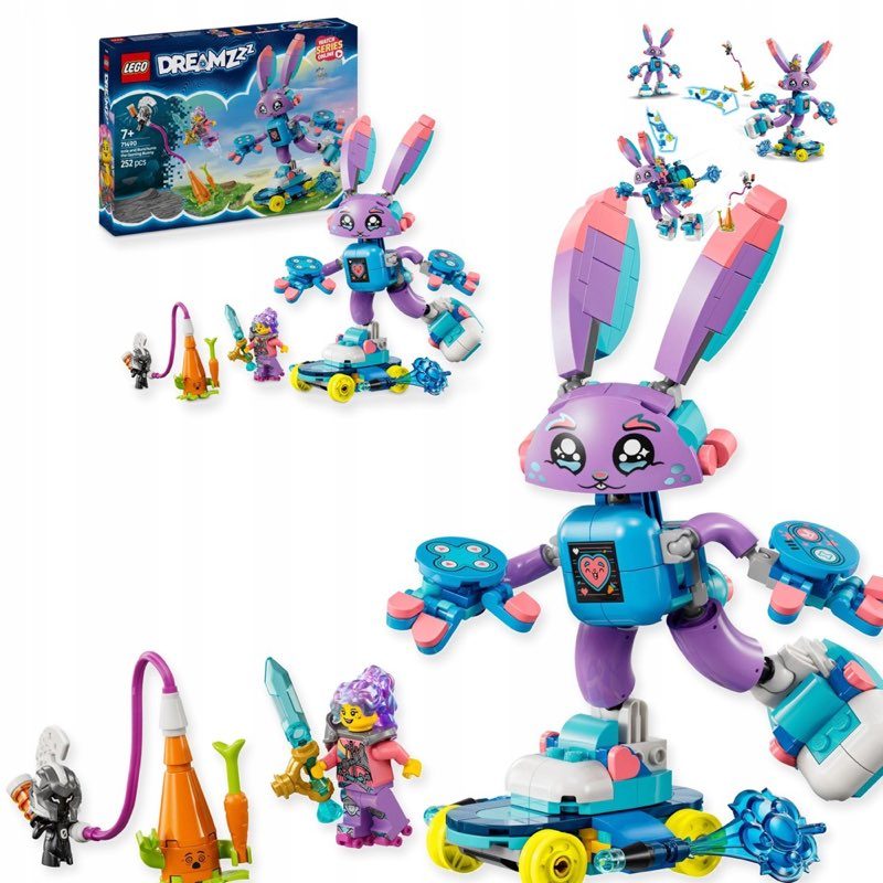 Zestaw klocków LEGO DREAMZzz Izzie i gamerski Bunchu 252 elementy (71490) — oryginalny zestaw klocków LEGO