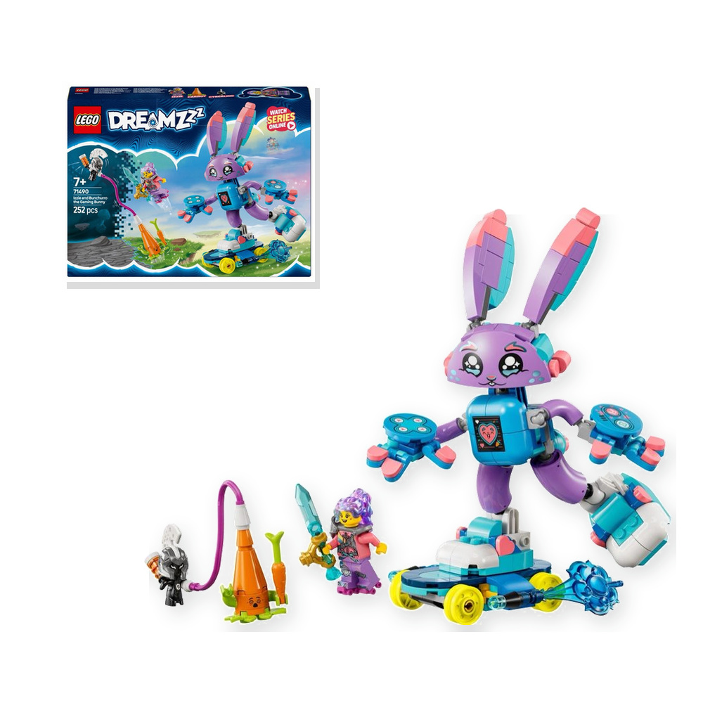 Zestaw klocków LEGO DREAMZzz Izzie i gamerski Bunchu 252 elementy (71490)