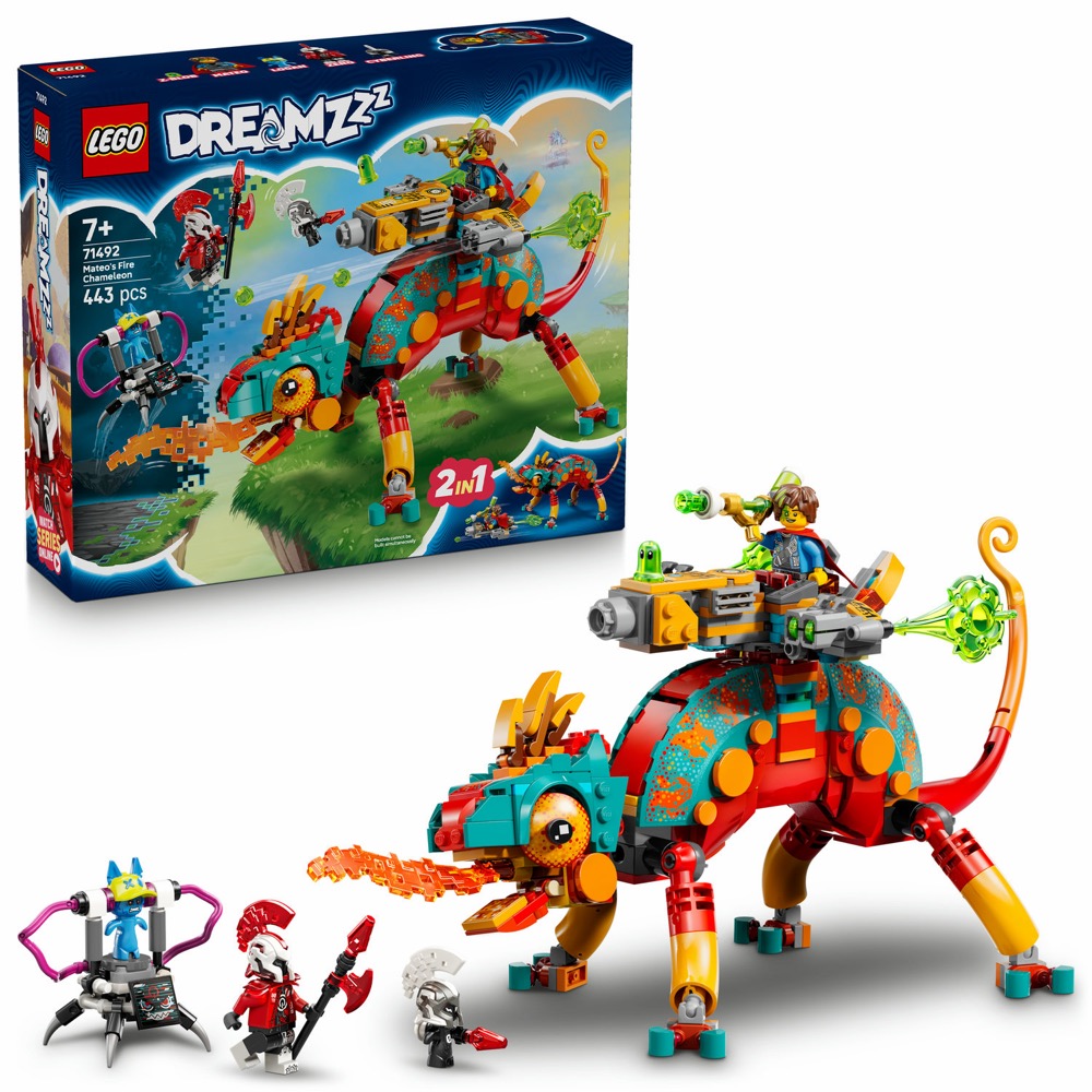 Zestaw klocków LEGO DREAMZzz Mateo i jego ognisty kameleon — oryginalny zestaw klocków LEGO