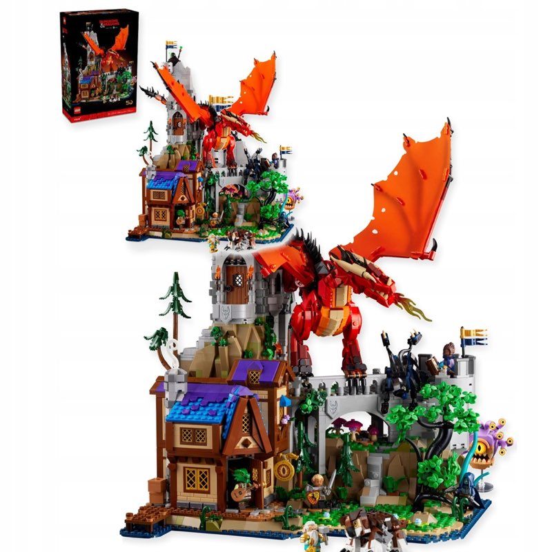 Zestaw klocków LEGO Ideas Dungeons&Dragons: Opowieść czerwonego smoka — oryginalny zestaw klocków LEGO