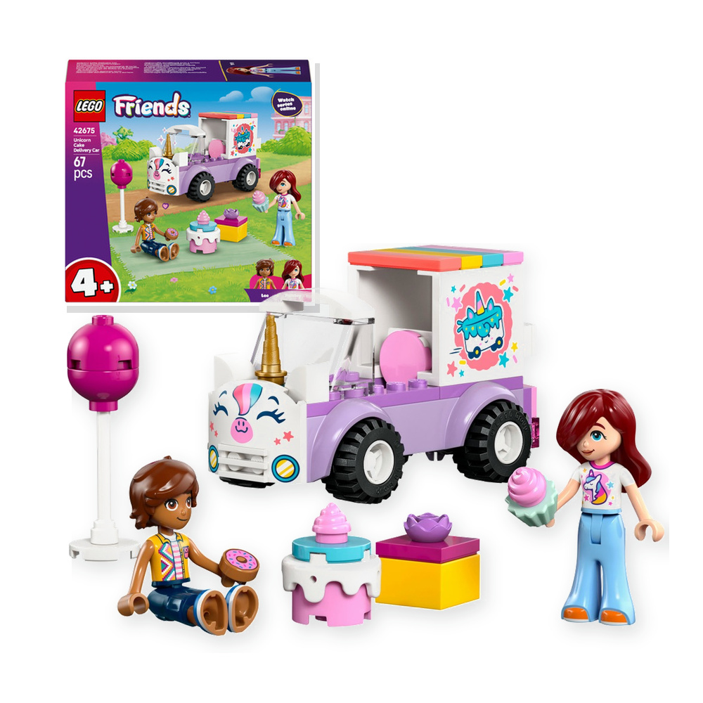 Zestaw klocków LEGO jednorożcowy autko z tortem