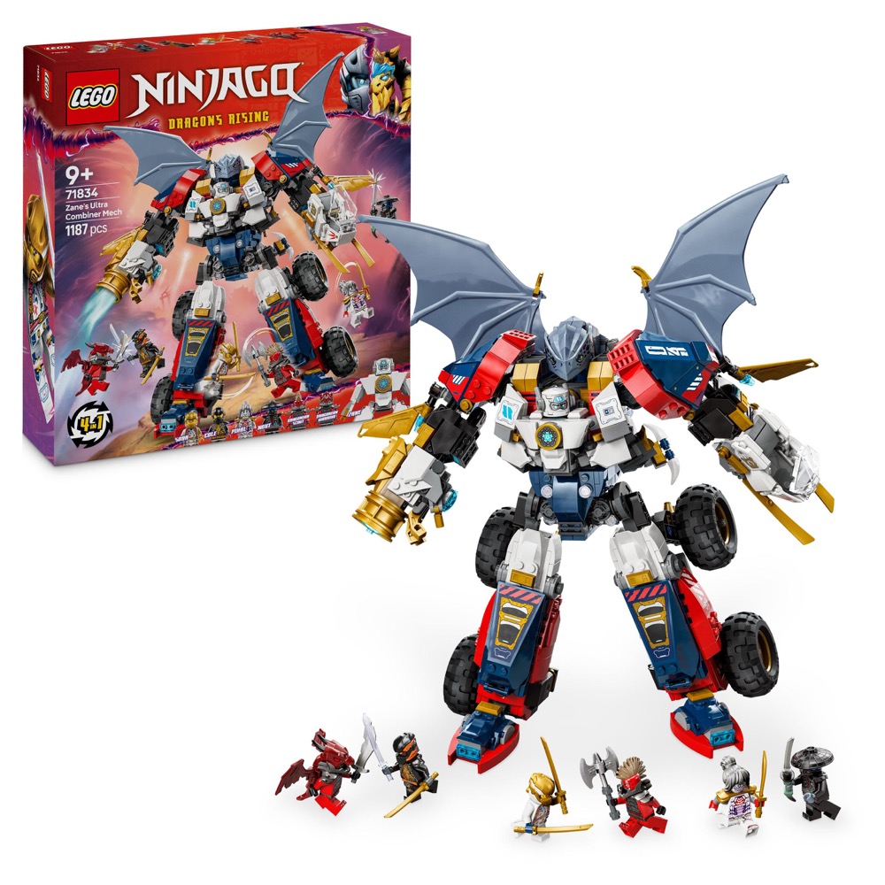 Zestaw klocków LEGO Ninjago 4 w 1 Wielofunkcyjny ultramech Zane'a (71834) — oryginalny zestaw klocków LEGO