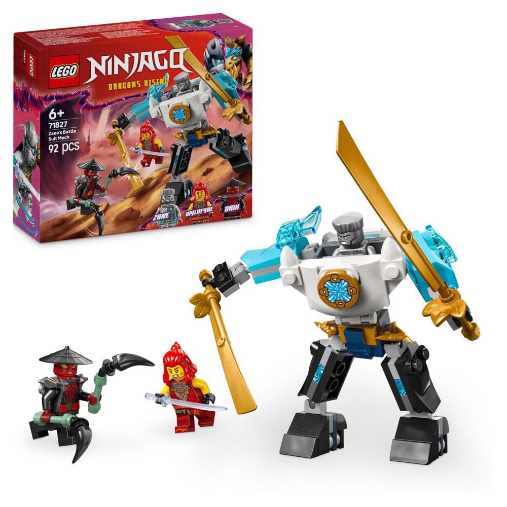 Zestaw klocków LEGO NINJAGO - mech w zbroi bojowej Zane'a — oryginalny zestaw klocków LEGO